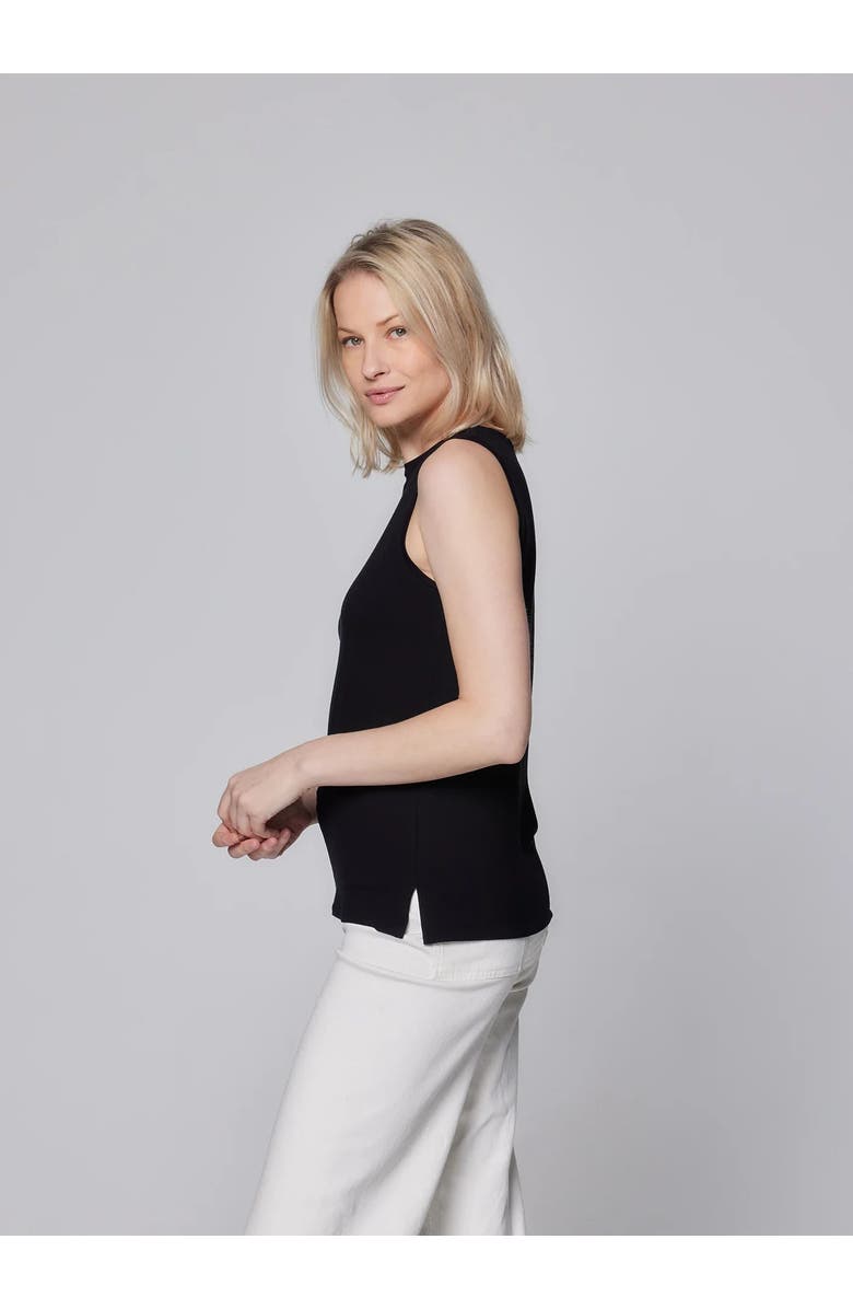 Majestic Filatures Soft Touch Semi Relaxed Boatneck Tank, Alternate, color, Noir