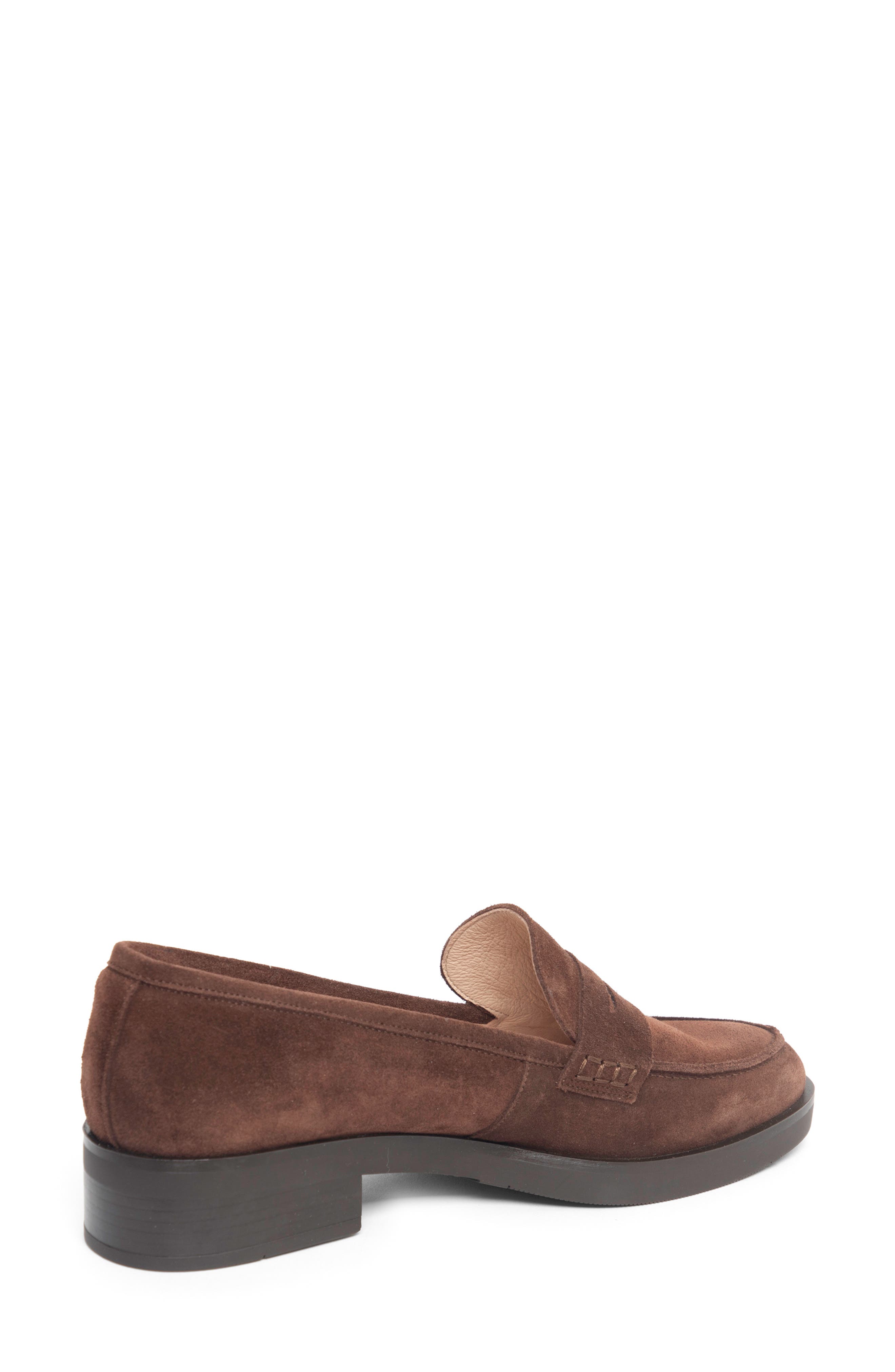 Vivienne Penny Loafer, Alternate, color, CHOCOLATE SUEDE