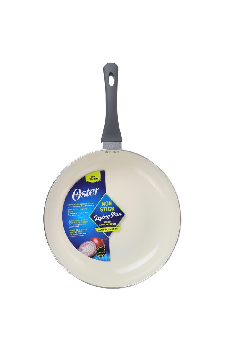 OSTER Ridge Valley 12 Inch Aluminum Nonstick Frying Pan, Alternate, color, Grey