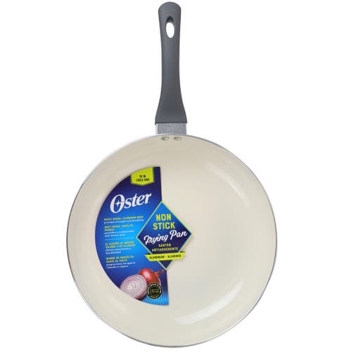 Oster Ridge Valley 12 Inch Aluminum Nonstick Frying Pan In Grey In Gray