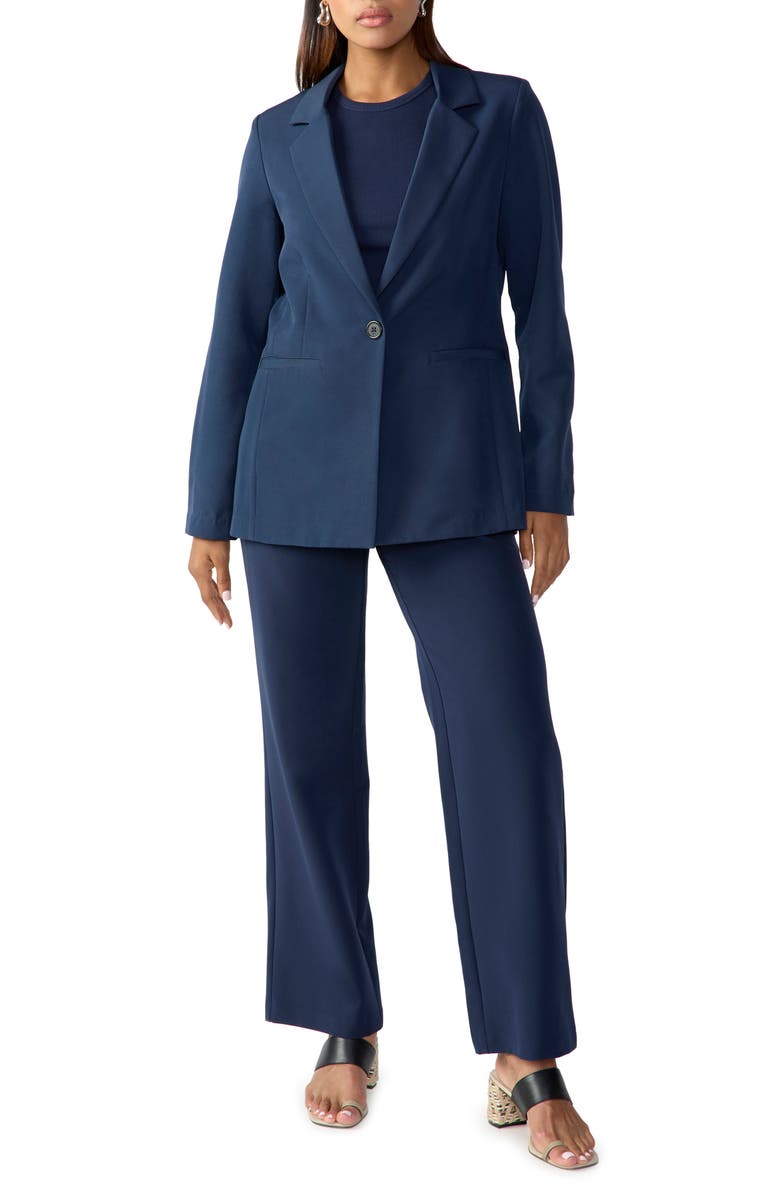 Sanctuary Bryce Woven Blazer, Alternate, color, Navy Refle