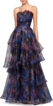 Theia Seona Strapless Organza Ballgown