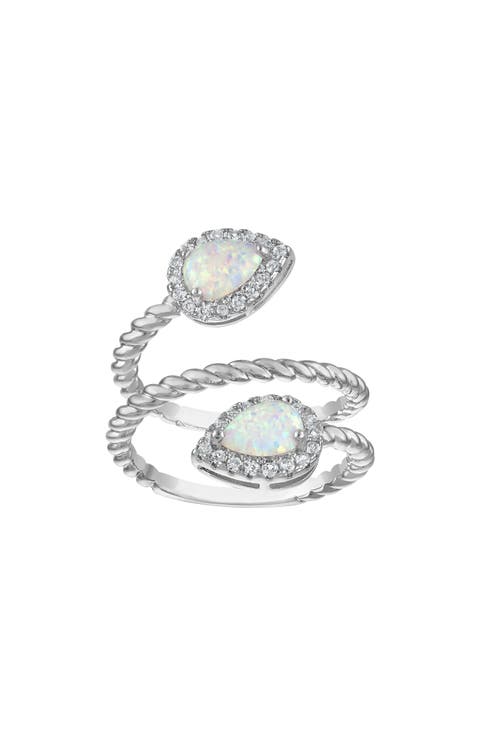 Pear Created Opal Wrap Ring