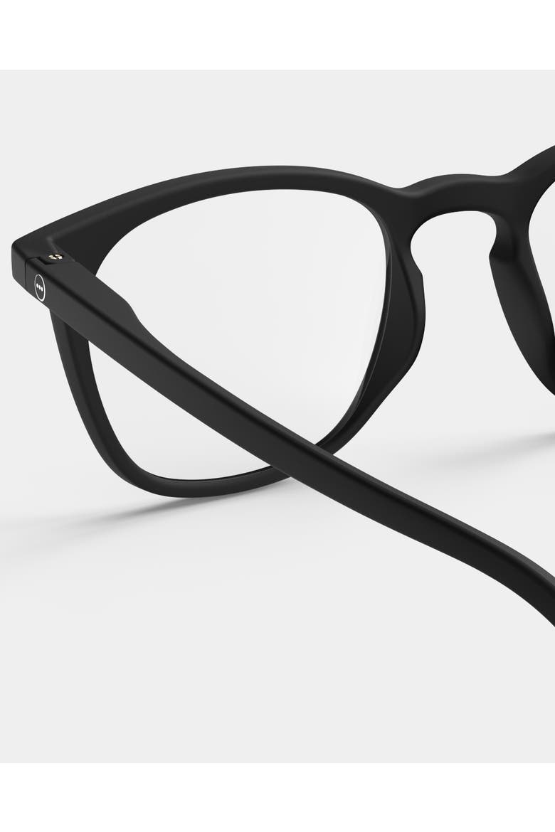 #E 49mm Trapeze Reading Glasses, Alternate, color, Black