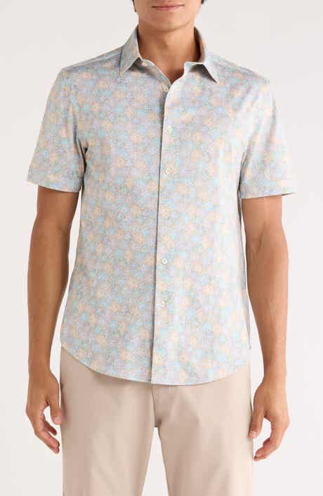 Bugatchi Miles OoohCotton® Short Sleeve Button-Up Shirt