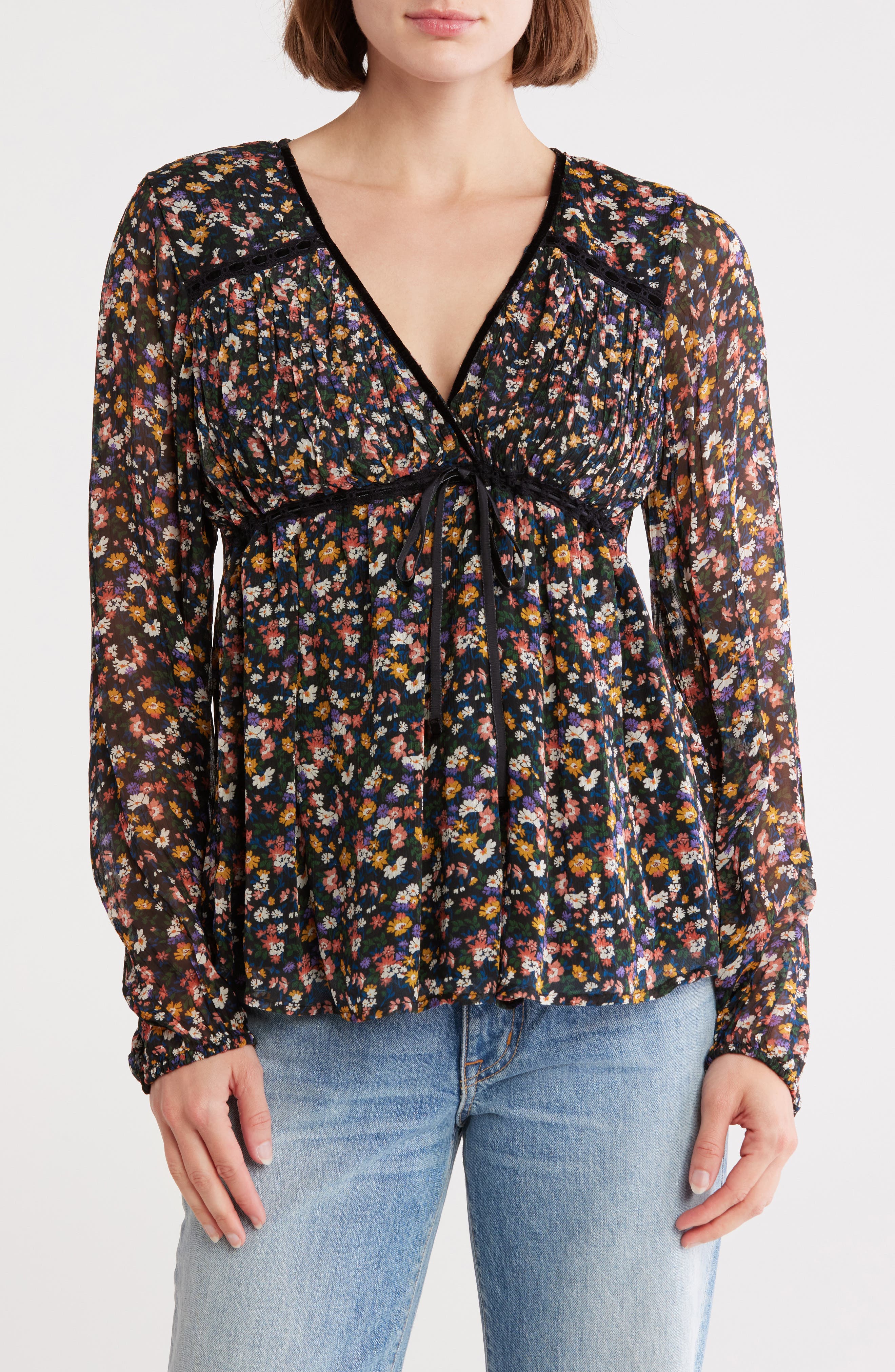 Feeling Lucky Checkered Long Sleeve Top