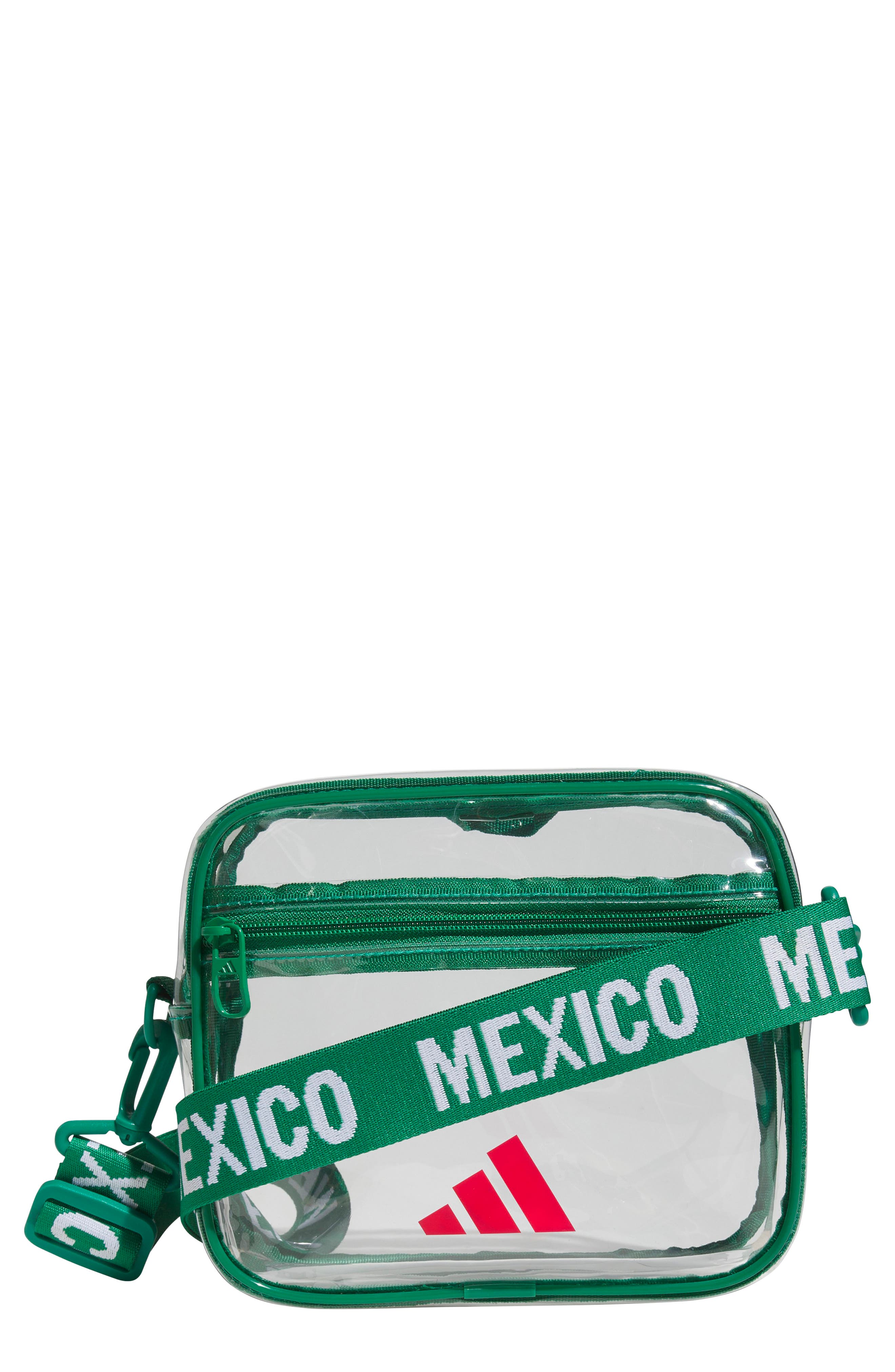adidas Originals Mexico Clear Crossbody Bag, Main, color, 