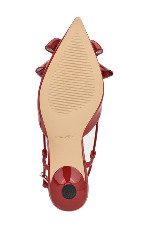 Nine West Raska Slingback Pointed Toe Pump In Red