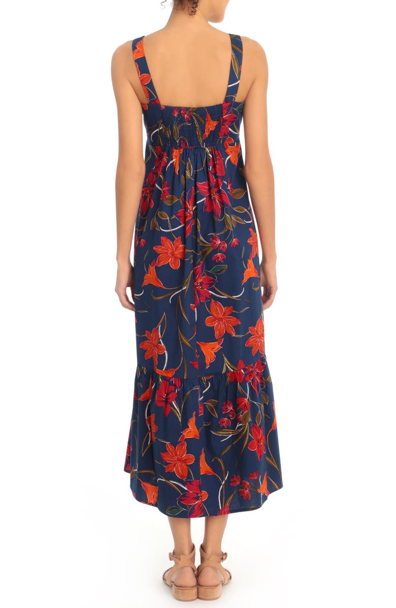 London Times Lily Fest Square Neck Midi Dress, Alternate, color,