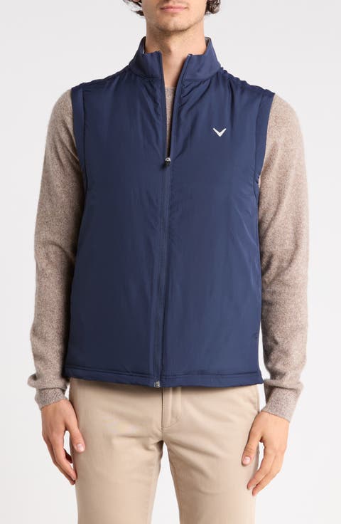 Insulated Mixed Media Full Zip Vest