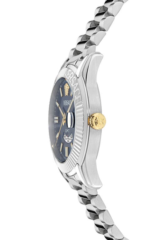 Versace Apodis Gmt Bracelet Watch, 41mm In Metallic