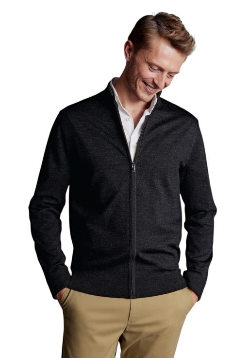 Pure Merino Full Zip Through Cardigan