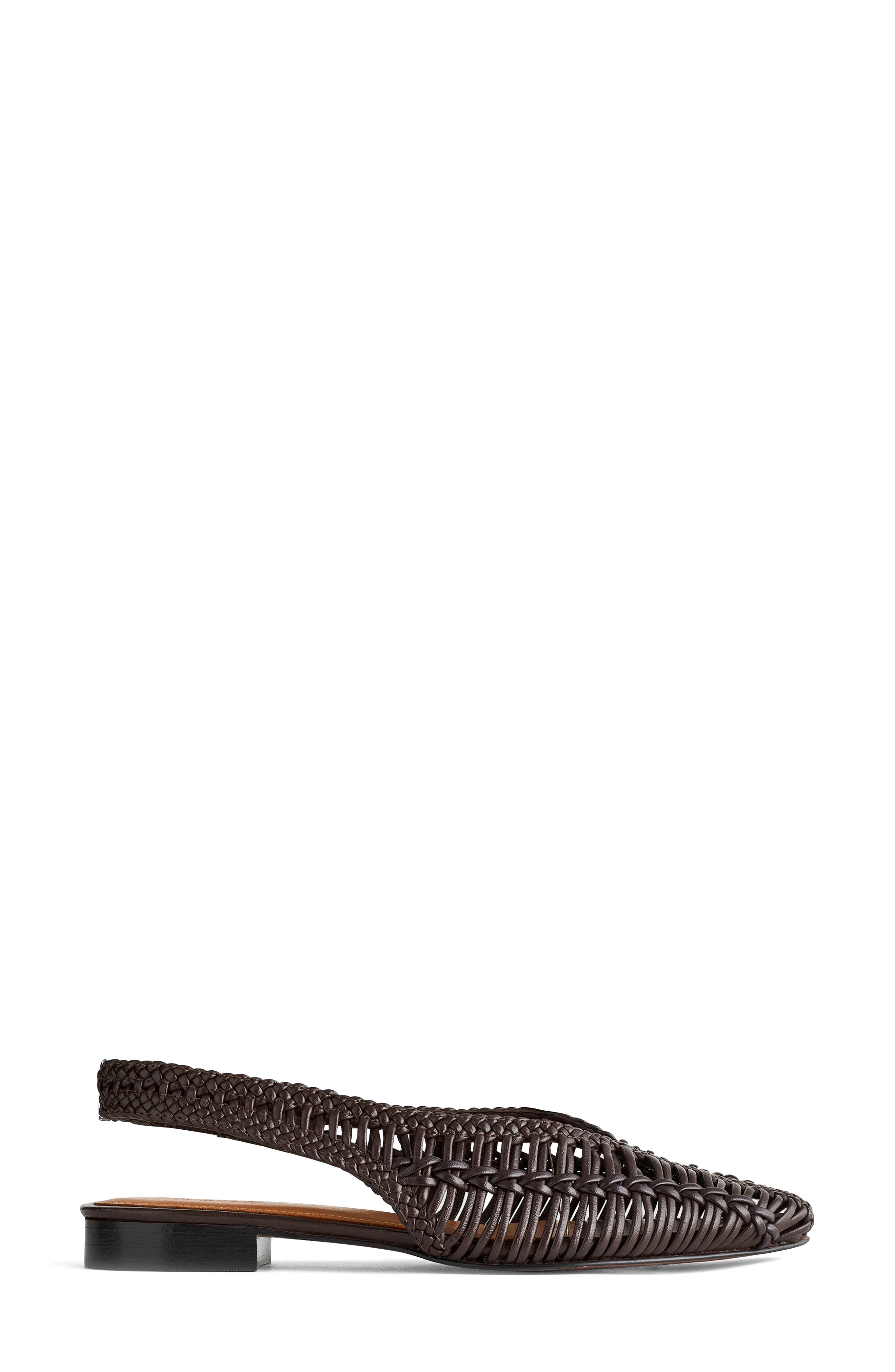 Madewell The Harpor Slingback Flat, Main, color, Dark Carob