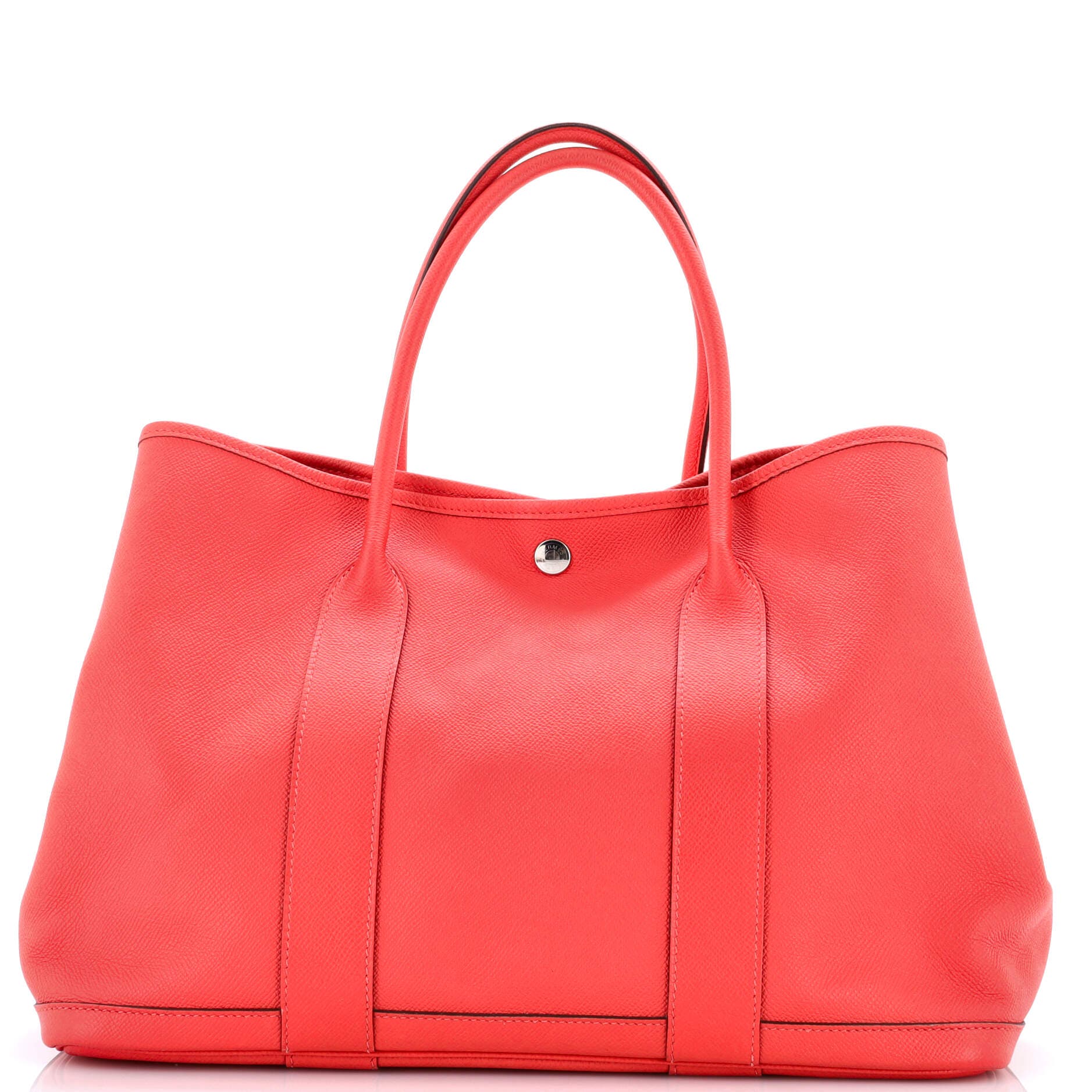 Pre-Owned Hermes Garden Party Tote Leather 36, Main, color, Rouge Pivoine
