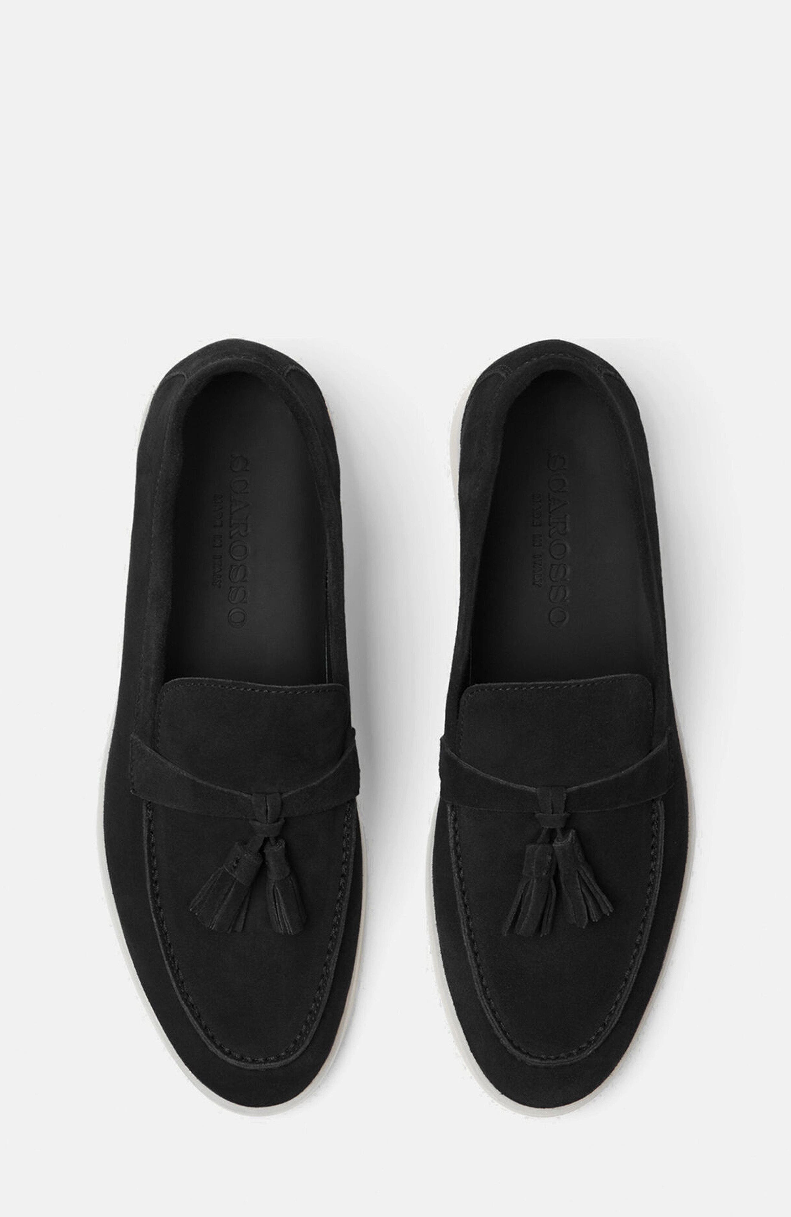 SCAROSSO Leandra Loafers, Alternate, color, Black Edit - Suede