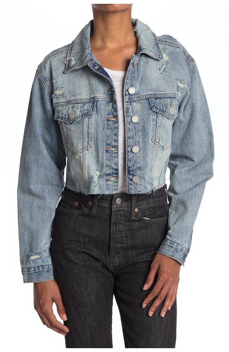 BLANKNYC Crop Denim Jacket, Main, color,