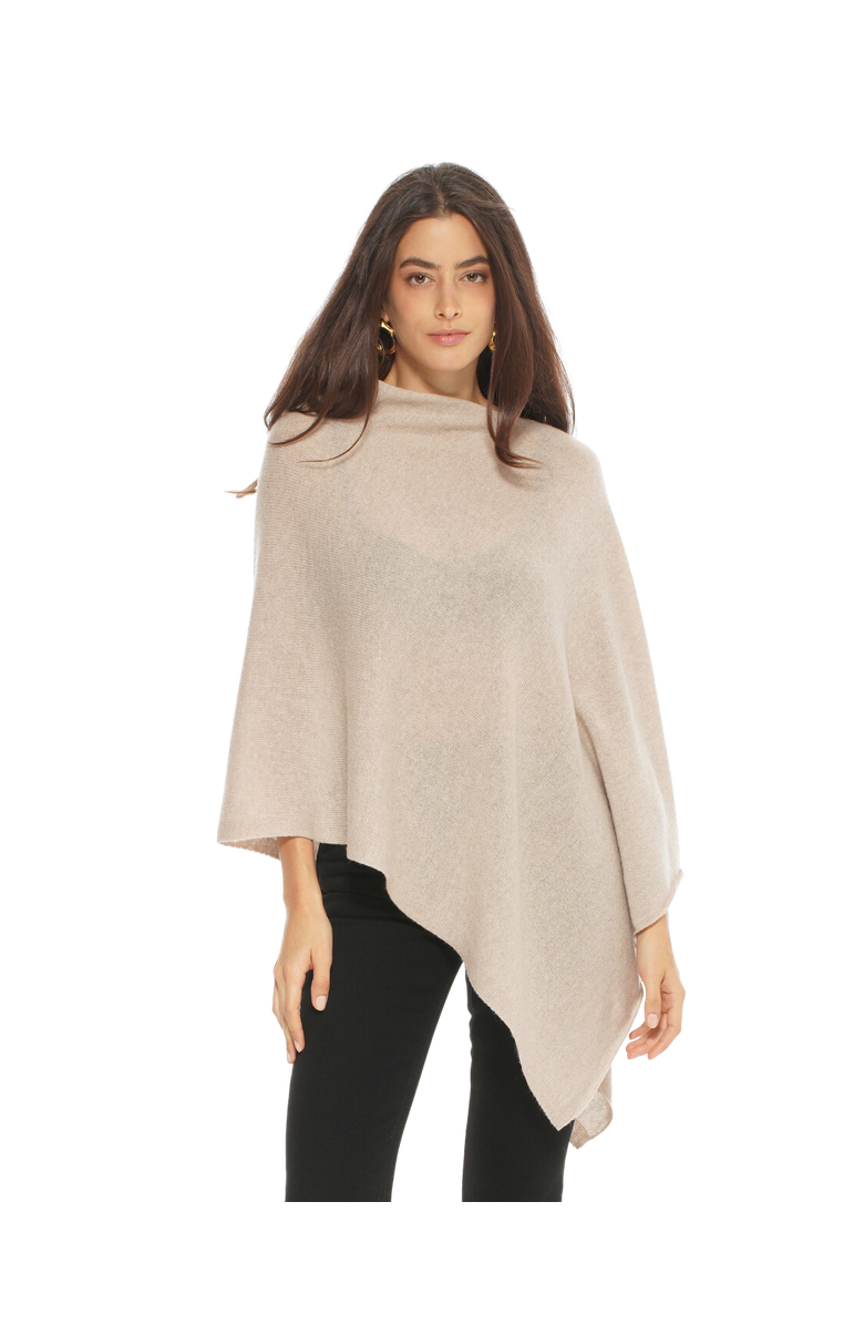 Monticelli Cashmere Essential Pure Cashmere Poncho, Alternate, color, Forest Green