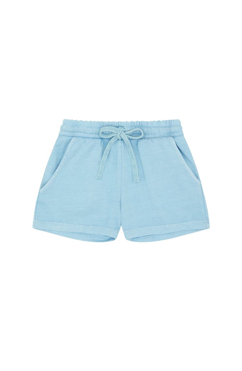 Vild House of Little Organic Cotton Shorts, Main, color, Ice Blue-Natural Mineral Dye