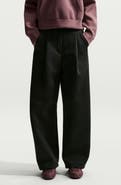 Nike Pregame Fleece Pleated Wide Leg Pants
