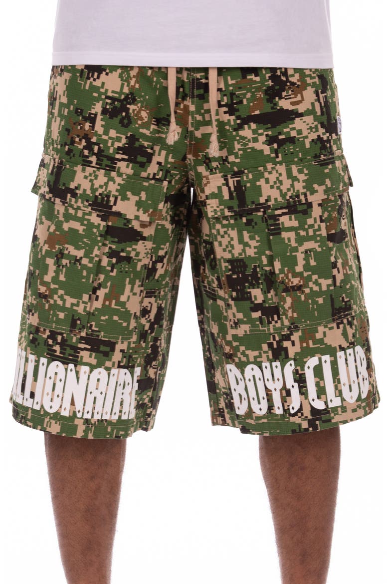 Camo Cargo Shorts, Alternate, color, SESAME