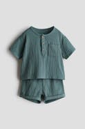 H&M 2-piece Top And Shorts Set