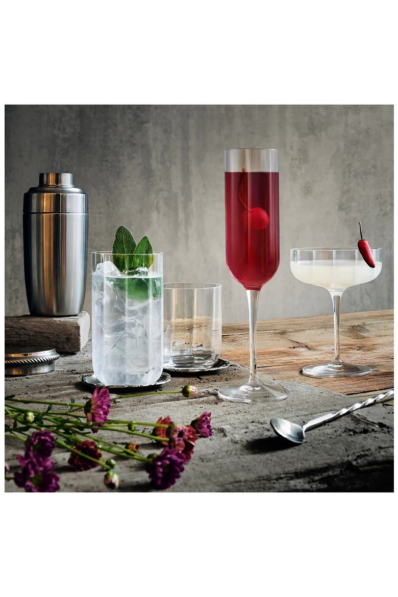 Jazz 7 oz. Champagne/Prosecco Flutes, Set of 4, Alternate, color, CLEAR