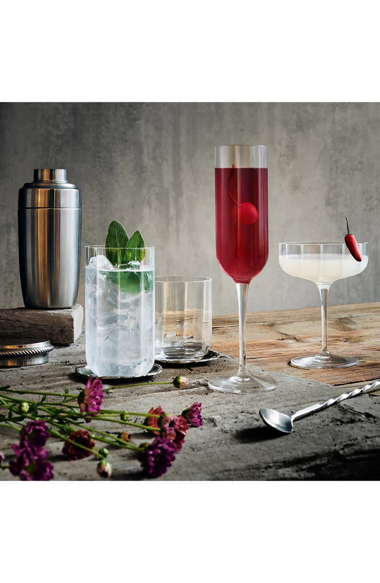 Luigi Bormioli Jazz Set of 4 Champagne Flutes, Alternate, color, Clear