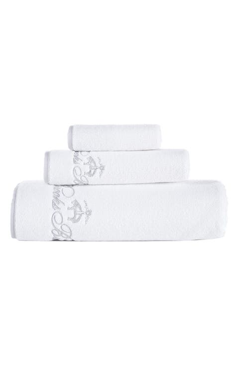 Three-Piece Contrast Frame Cotton Towel Set