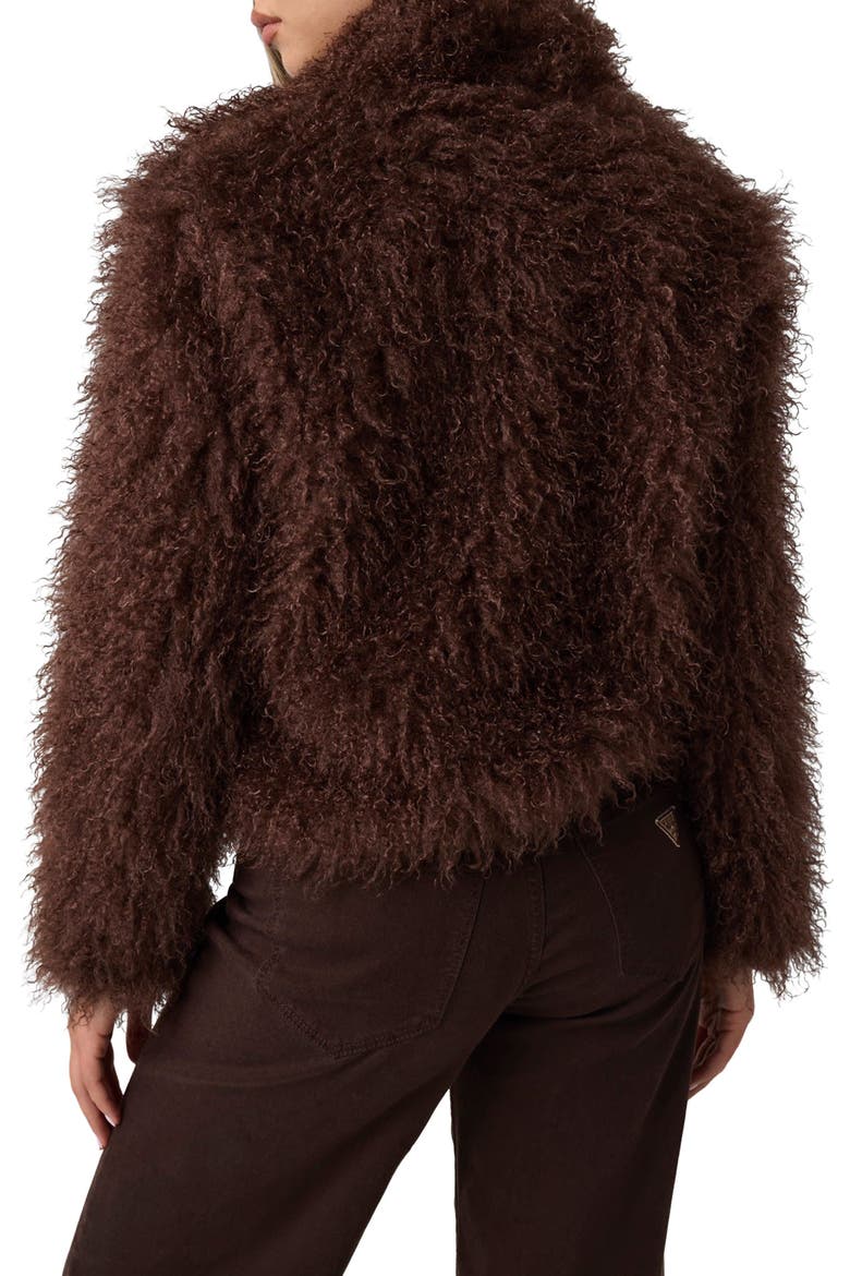 Simona Faux Fur Jacket, Alternate, color, RUST