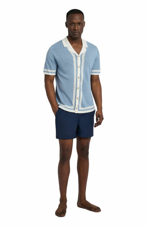 Linen Knit Camp Shirt