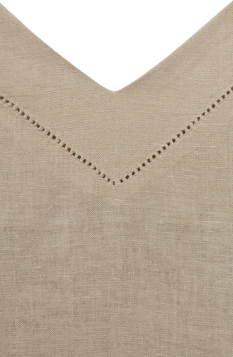 MANGO Linen Nightgown, Alternate, color, Sand