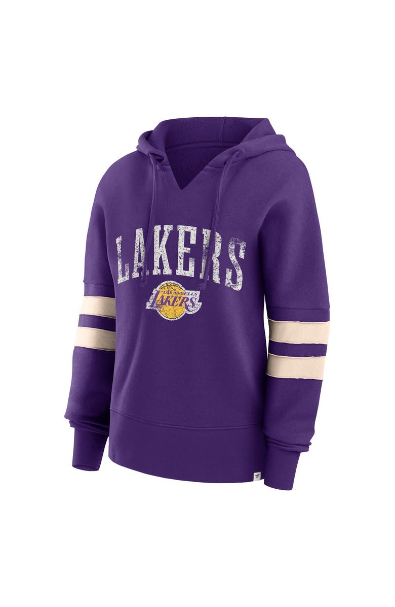 FANATICS Women's Fanatics Branded Purple Los Angeles Lakers Bold Move Dolman V-Neck Pullover Hoodie, Alternate, color, Purple