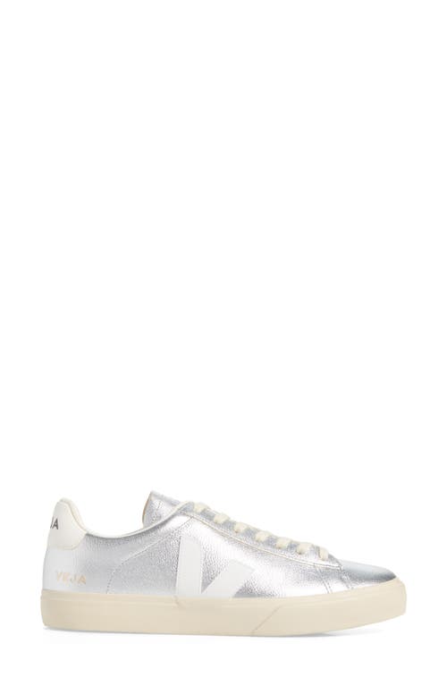 Veja Volley Leather Sneakers Color Silver In Silver White
