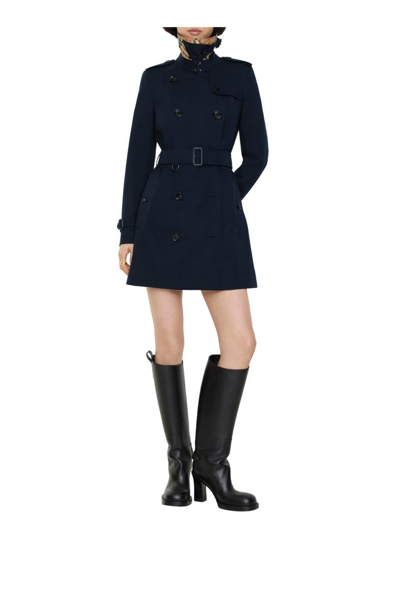 Short Chelsea Heritage Trench Coat, Alternate, color, Coal blue