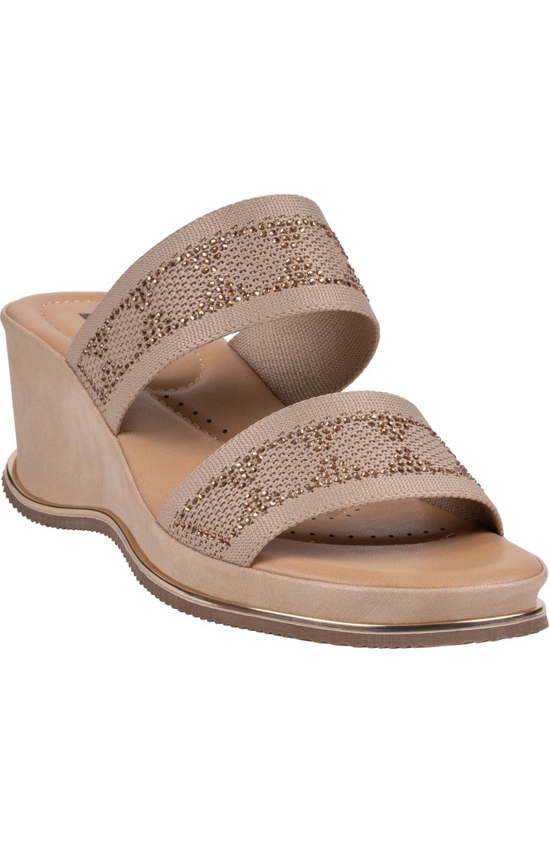 GOOD CHOICE NEW YORK Maycee Wedge Sandal, Main, color, Nude