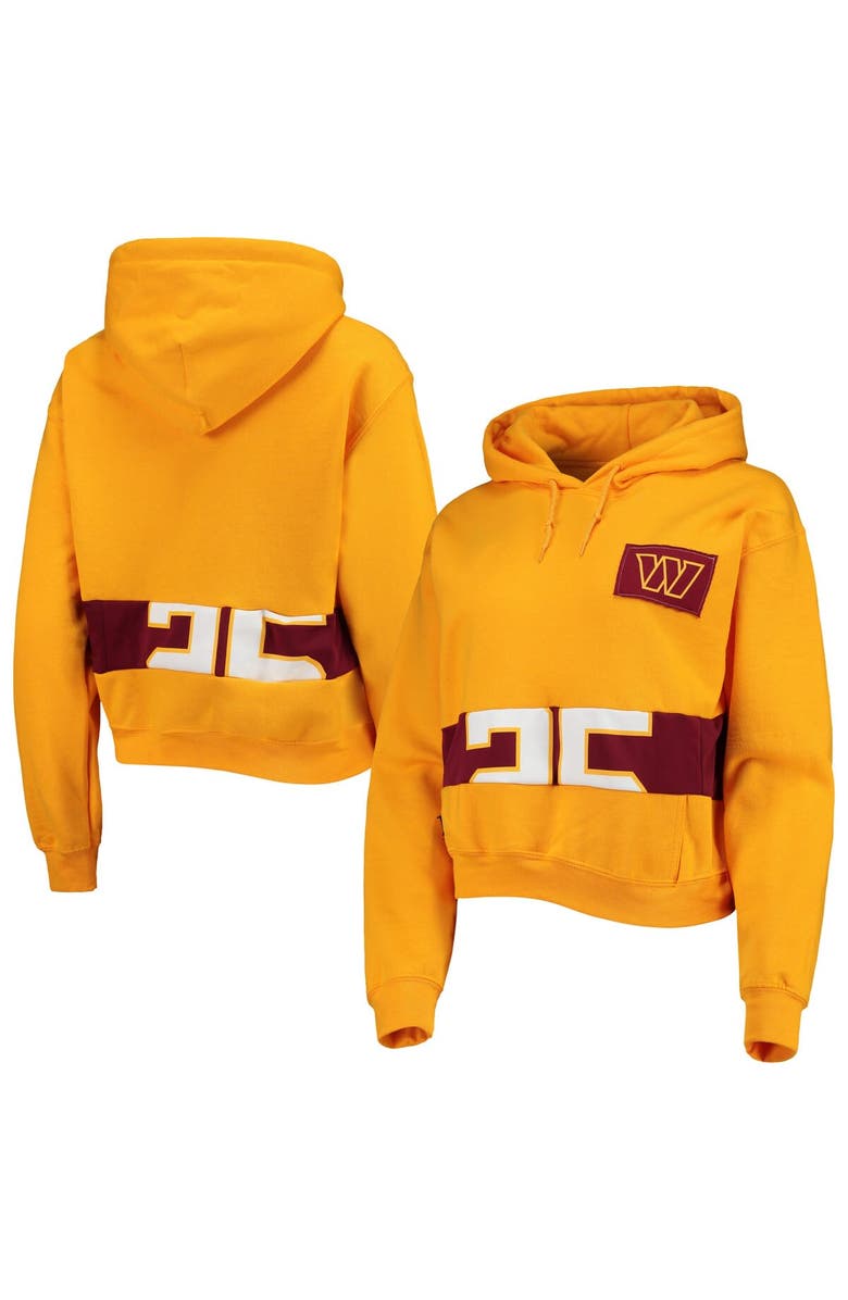 REFRIED APPAREL Women's Refried Apparel Gold Washington Commanders Cropped Pullover Hoodie, Main, color, Gold