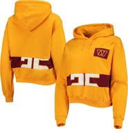 REFRIED APPAREL Women's Refried Apparel Gold Washington Commanders Cropped Pullover Hoodie