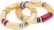 Nordstrom Set of 2 Tube Bead Stretch Bracelets