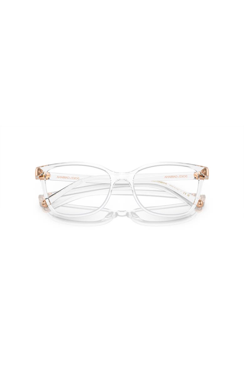 Dolce&Gabbana 53mm Butterfly optical glasses, Alternate, color, Transparent