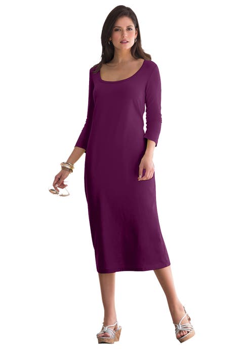 Stretch Cotton T-Shirt Dress (Plus)