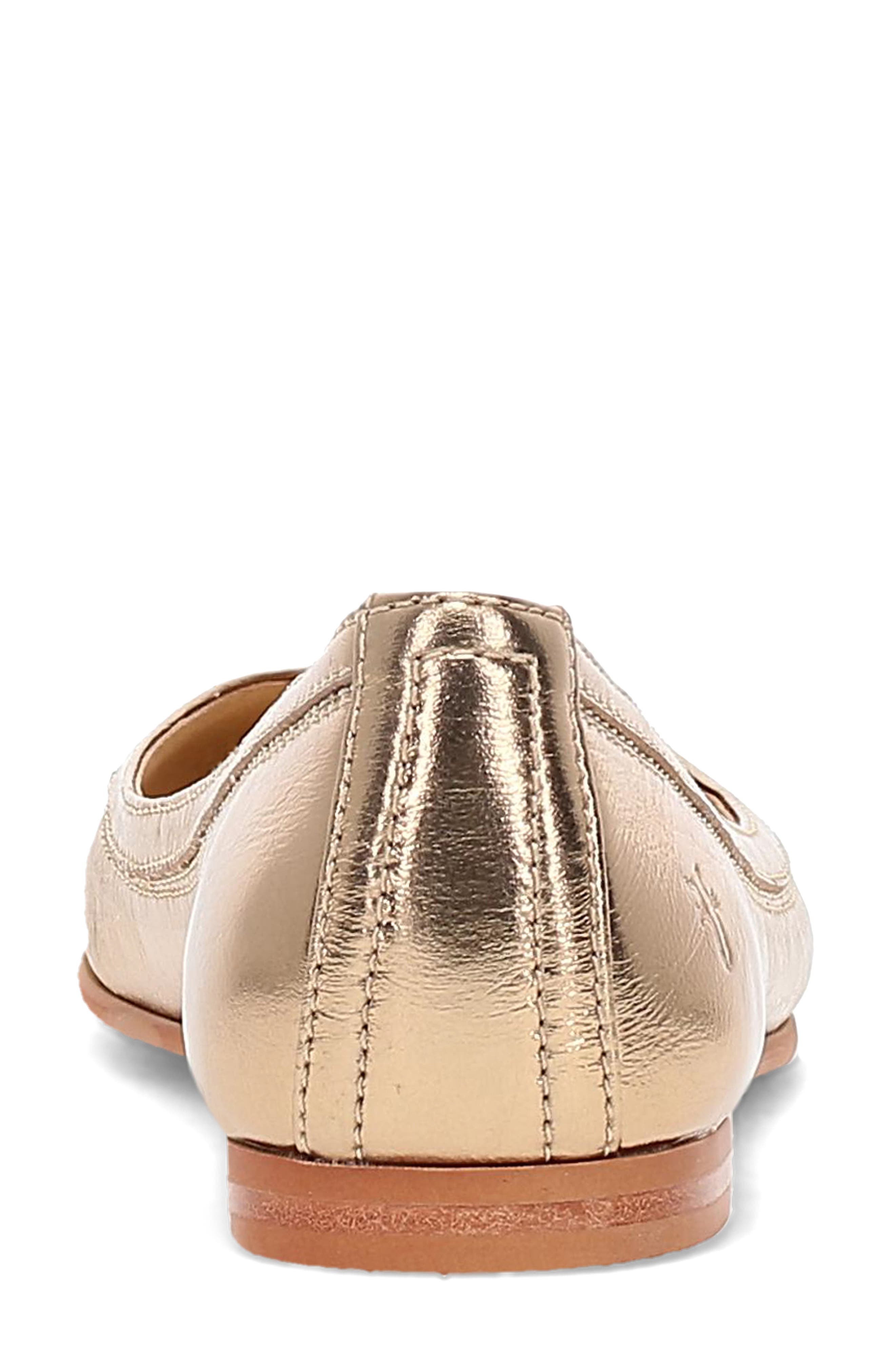 Frye Carson Ballet Flat, Alternate, color, Dark Gold