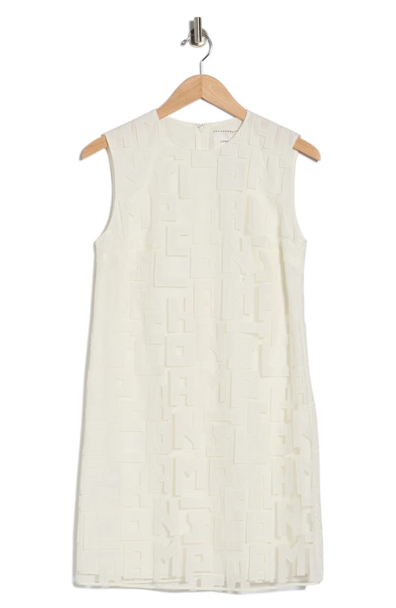 Longchamp Logo Sleeveless Shift Dress, Alternate, color, 