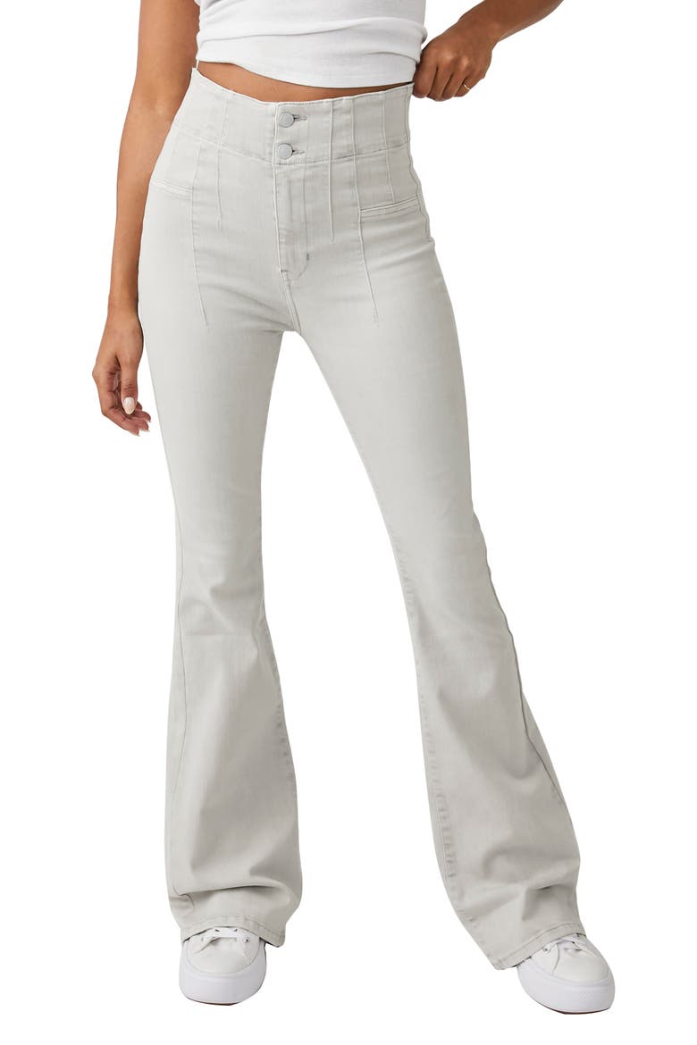 We the Free Jayde Flare Jeans, Main, color, GREY
