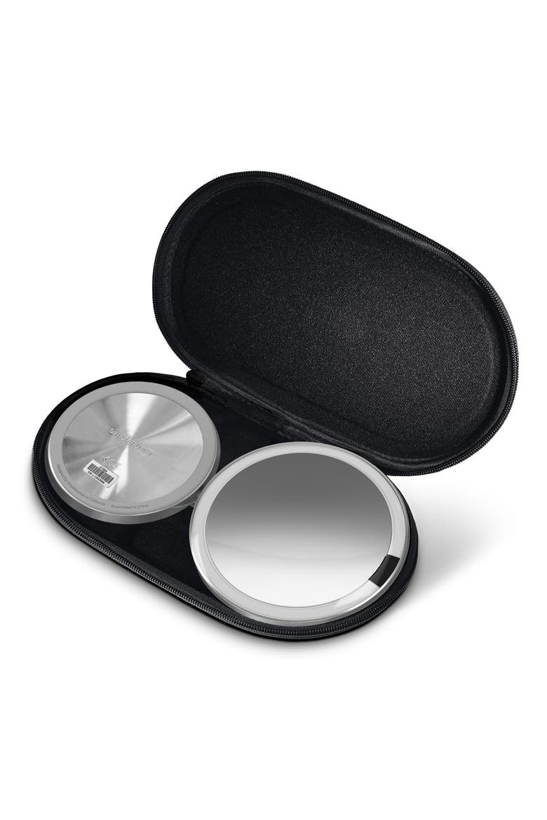 5-Inch Mini Countertop Sensor Makeup Mirror, Alternate, color, SILVER