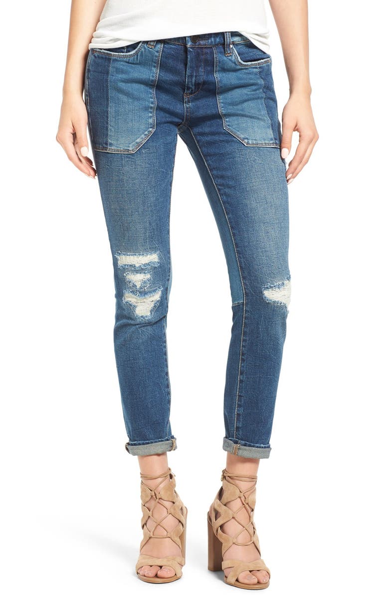 BLANKNYC Destroyed Skinny Jeans, Alternate, color, 