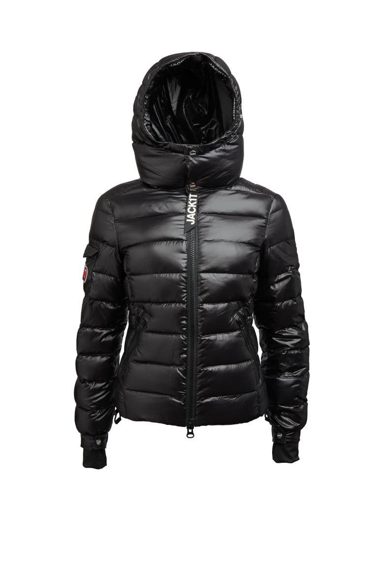 Quilted Hooded Puffer Jacket, Alternate, color, Black