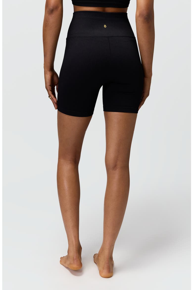 Love Sculp Seamless Rib Bike Shorts, Alternate, color, BLACK