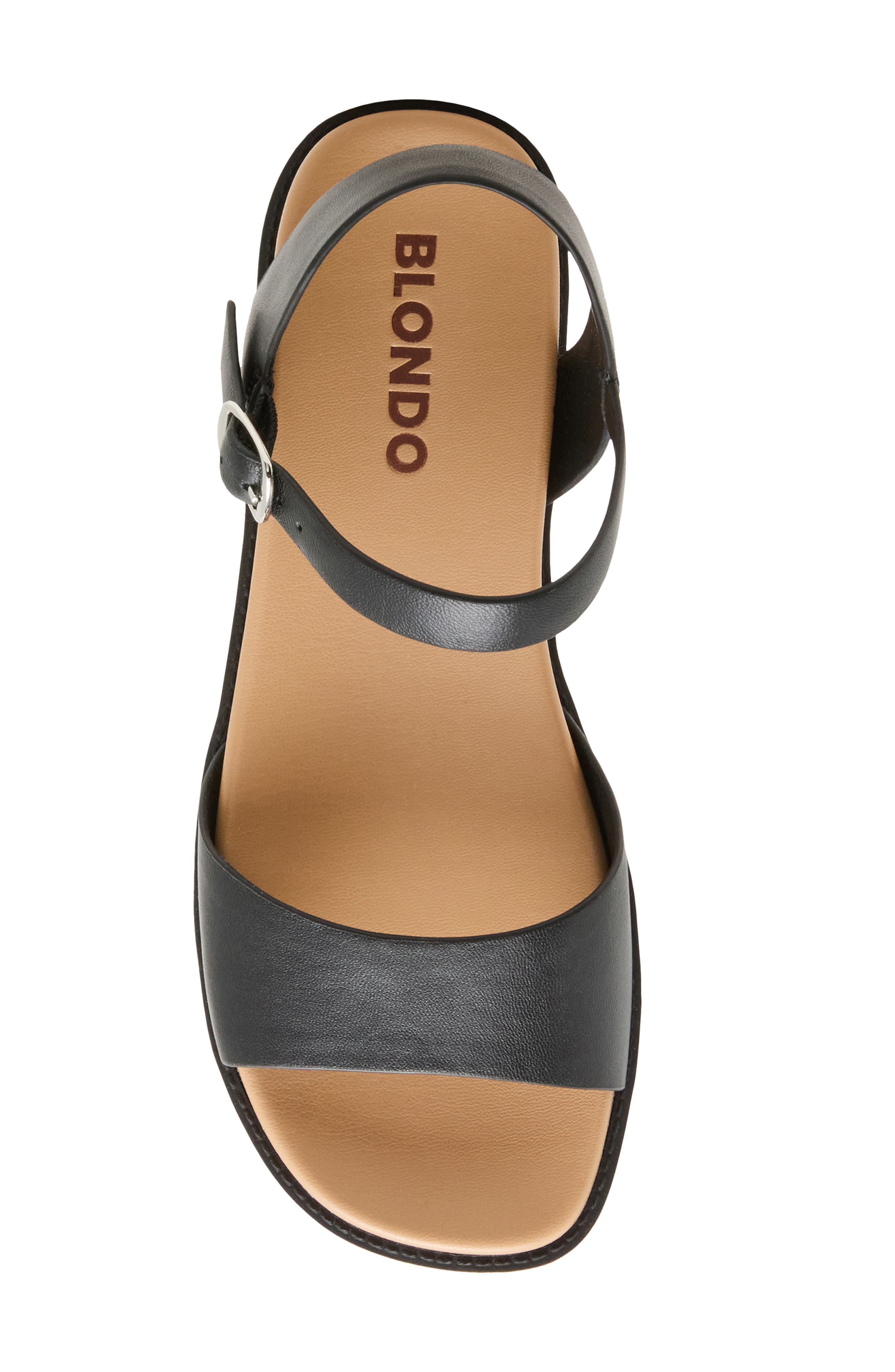 Blondo Roswell Water Resistant Platform Sandal, Alternate, color, Black Leather