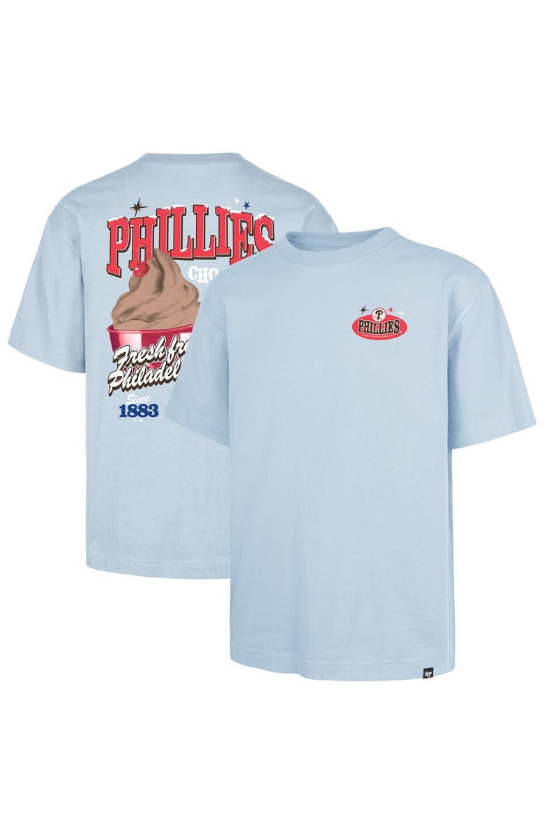 '47 Men's '47 Light Blue Philadelphia Phillies Ice Cream Parlor Foundation T-Shirt, Alternate, color, Light Blue