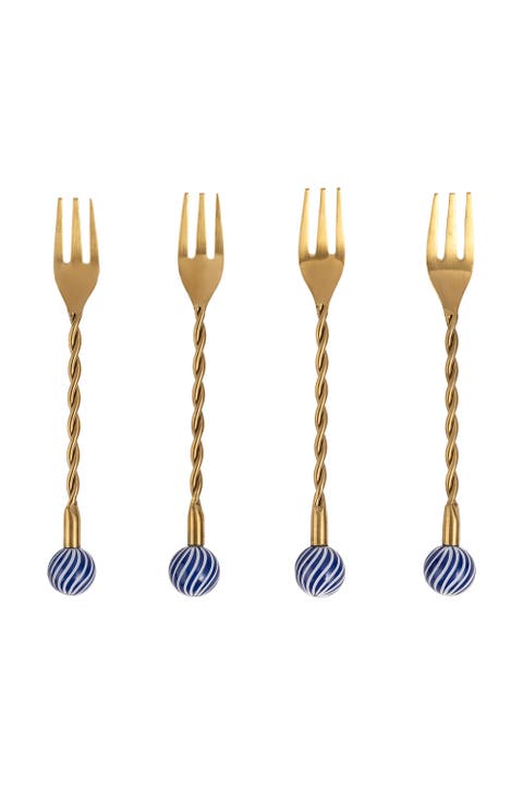 Rampur Steel Dessert Fork Set Cheerland Set of 4